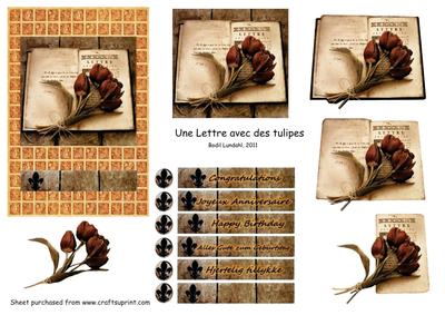 Une Lettre Avec Des Tulipes