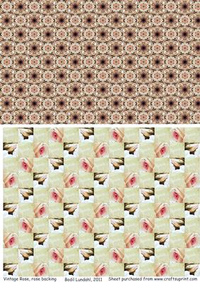 Vintage Roses on Rose Backing, Backing