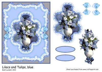 Lilacs and Tulips, Blue