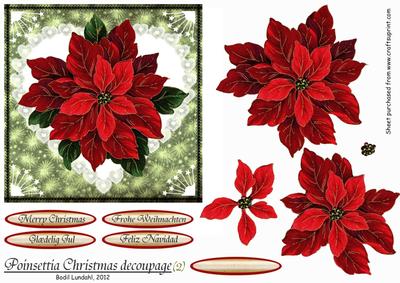 Poinsettia Christmas Decoupage (2)