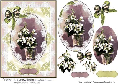 Pretty Little Snowdrops in a Glass of Water