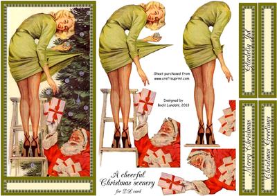 A Cheerful Christmas Scenery, for Dl Card
