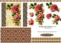 Vintage Rose and Lace, Antique