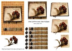 Une Lettre Avec Des Tulipes