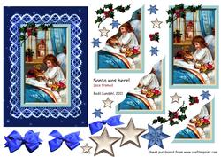 Santa Was Here! - Lace Framed