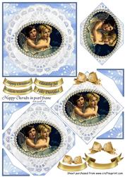 Happy Cherubs in Pearl Frame