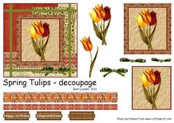 Spring Tulips - Decoupage