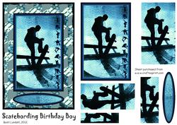 Scateboarding Birthday Boy