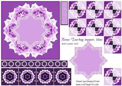 Roses Tea-bag Topper, Lilac