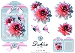 Dahlia on Blue