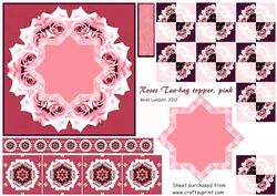 Roses Tea-bag Topper, Pink