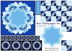 Roses Tea-bag Topper, Blue