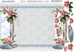 Last Rose of Summer. Gatefold with Decoupage