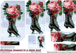 Christmas Bouquet in a Skate Boot
