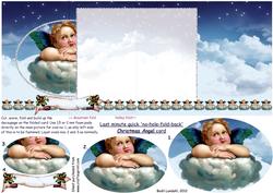 Last Minute Quick no-hole-fold-back Christmas Angel Card