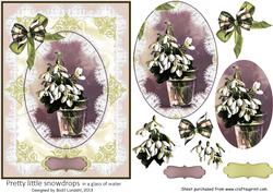 Pretty Little Snowdrops in a Glass of Water
