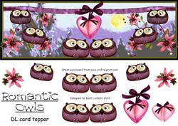 Romantic Owls, Dl Card Topper