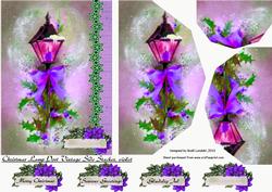 Christmas Lamp Post Vintage Side Stacker, Violet