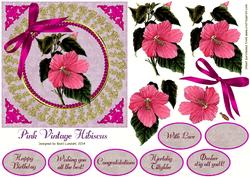 Pink Vintage Hibiscus