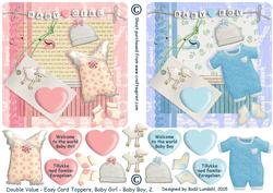Double Value - Easy Card Toppers, Baby Girl - Baby Boy, 2