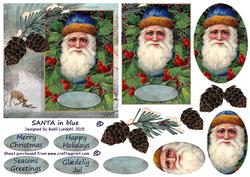 Santa in Blue