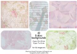 5 Mini Backgrounds, 10 x 10 and 7 x 11 cm