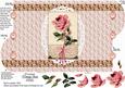 Decoupaged Vintage Rose Buttoned in the Back