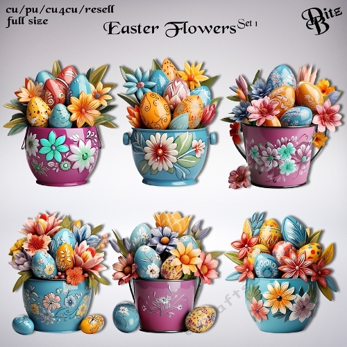 Easter Flowers Set 1
