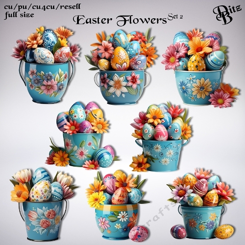 Easter Flowers Set 2