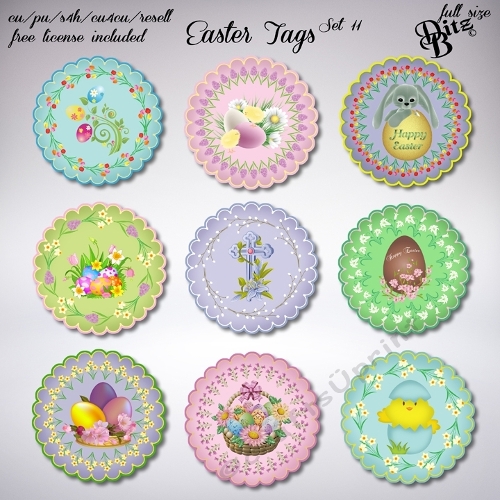 Easter Tags Set 11