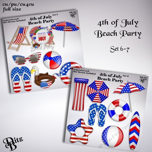 4th of July Beach Party Set 1