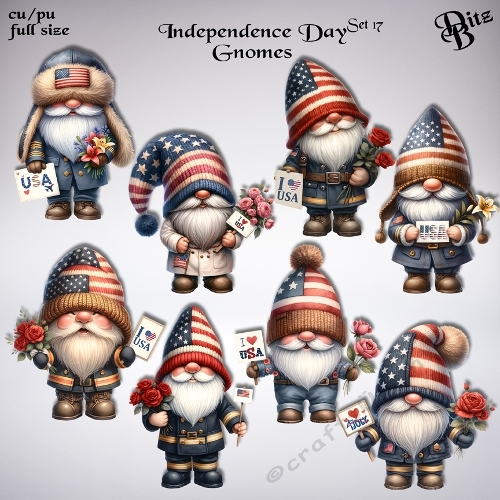 Independence Day Gnomes Set 17