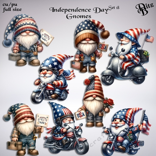 Independence Day Gnomes Set 18