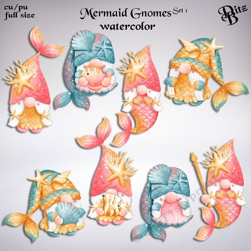 Mermaid Gnomes Set 1