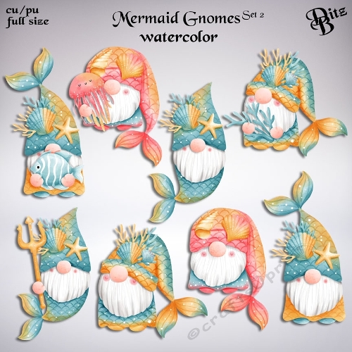 Mermaid Gnomes Set 2