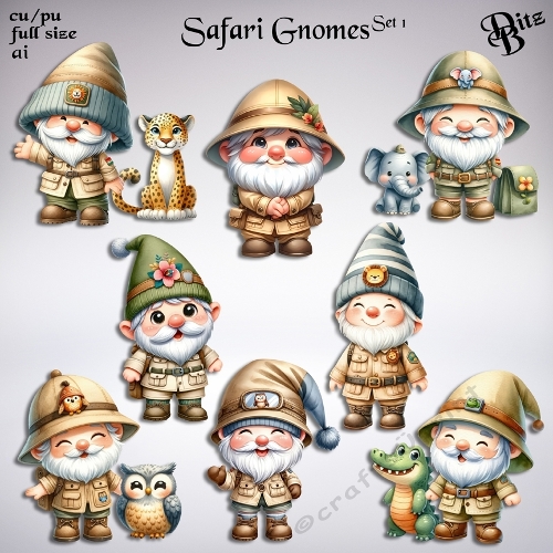 Safari Gnomes Set 1