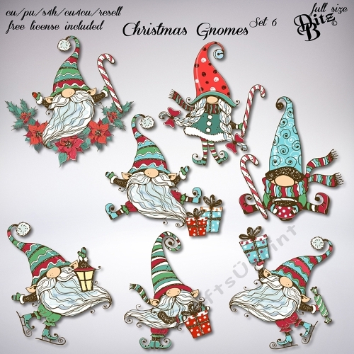 Christmas Gnomes Set 6