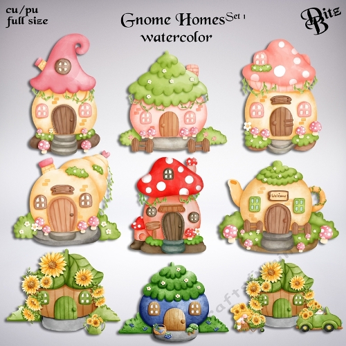Gnome Homes Set 1