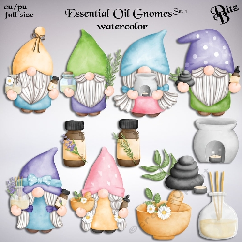 Essential Oil Gnomes Set 1