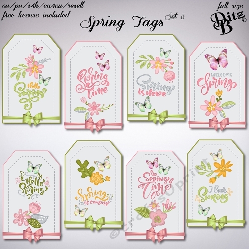 Spring Tags Set 3
