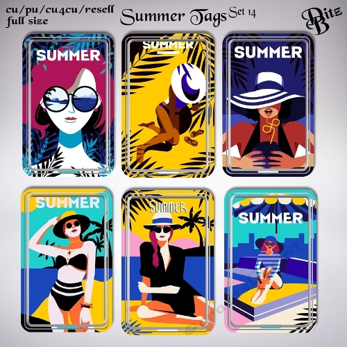 Summer Tags Set 14