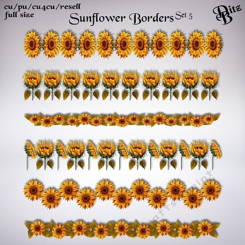 Sunflower Borders Set 5