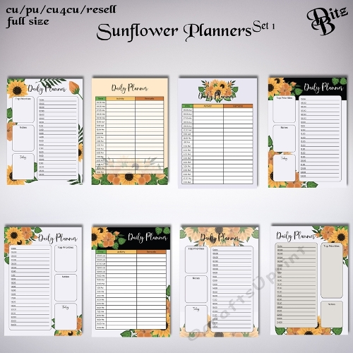 Sunflower Planners Set 1