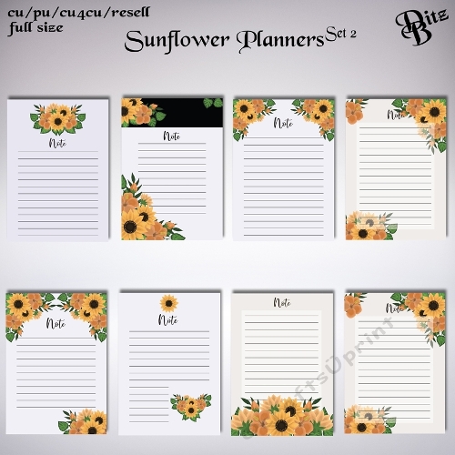 Sunflower Planners Set 2