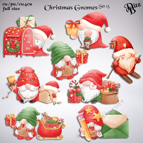 Christmas Gnomes Set 15