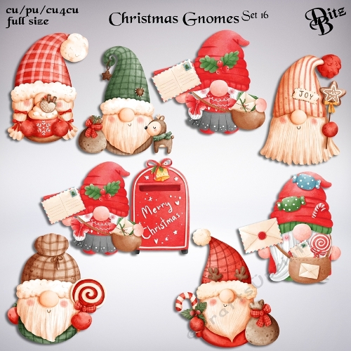 Christmas Gnomes Set 16