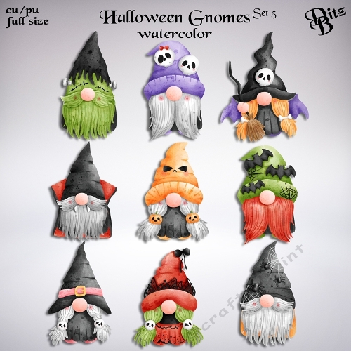 Halloween Gnomes Set 5