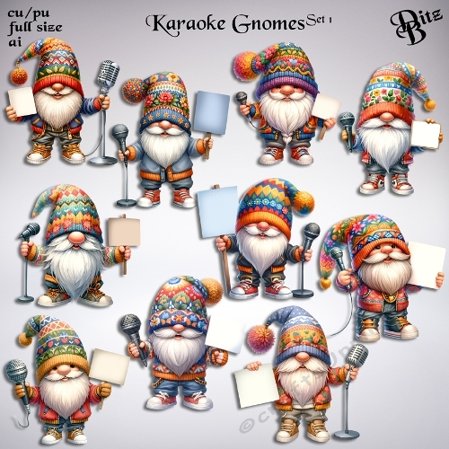 Karaoke Gnomes Set 1