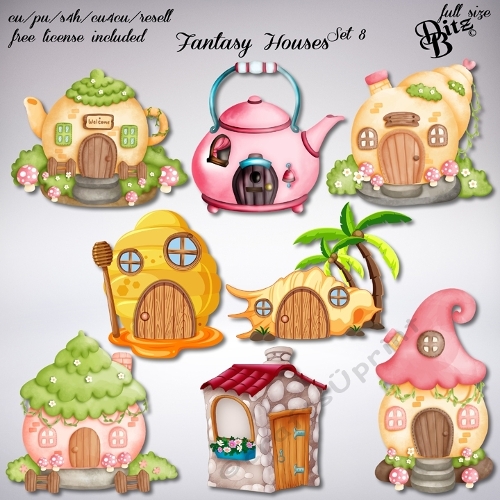 Fantasy Houses Set 8
