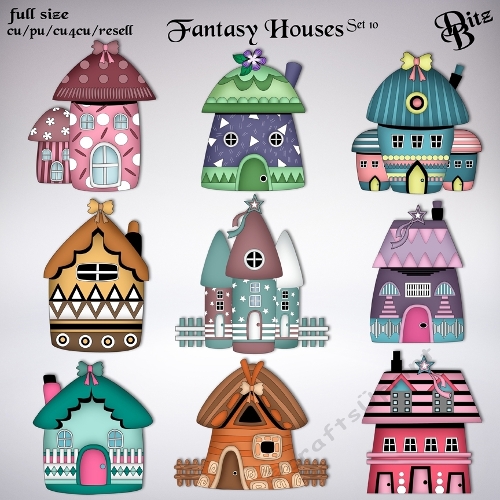 Fantasy Houses Set 10
